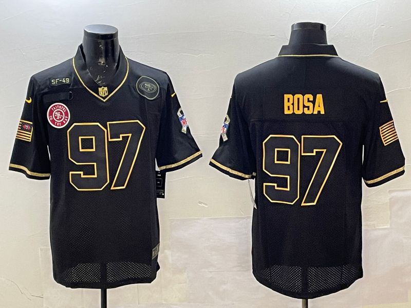 Men San Francisco 49ers #97 Bosa Black Gold 2025 Nike Limited NFL Jersey style 2->san francisco 49ers->NFL Jersey